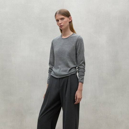 ECOALF GREY MELANGE MILO SWEATER FOR WOMEN