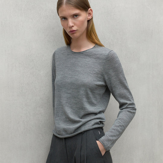 ECOALF GREY MELANGE MILO SWEATER FOR WOMEN