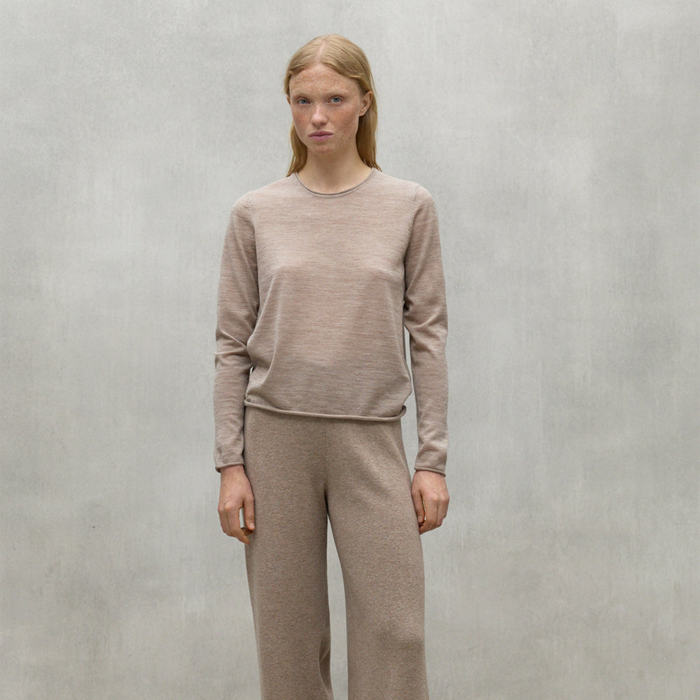 ECOALF DARK SAND MELANGE MILO SWEATER FOR WOMEN