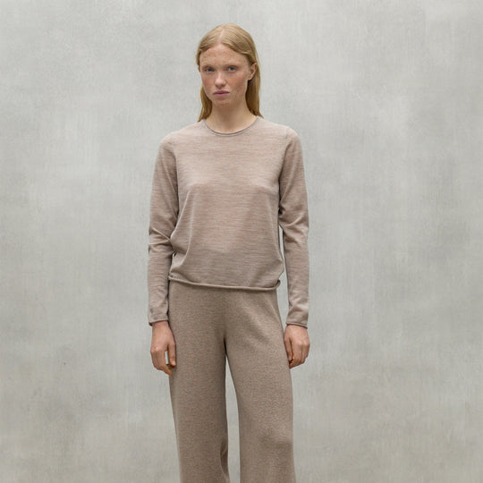 ECOALF DARK SAND MELANGE MILO SWEATER FOR WOMEN