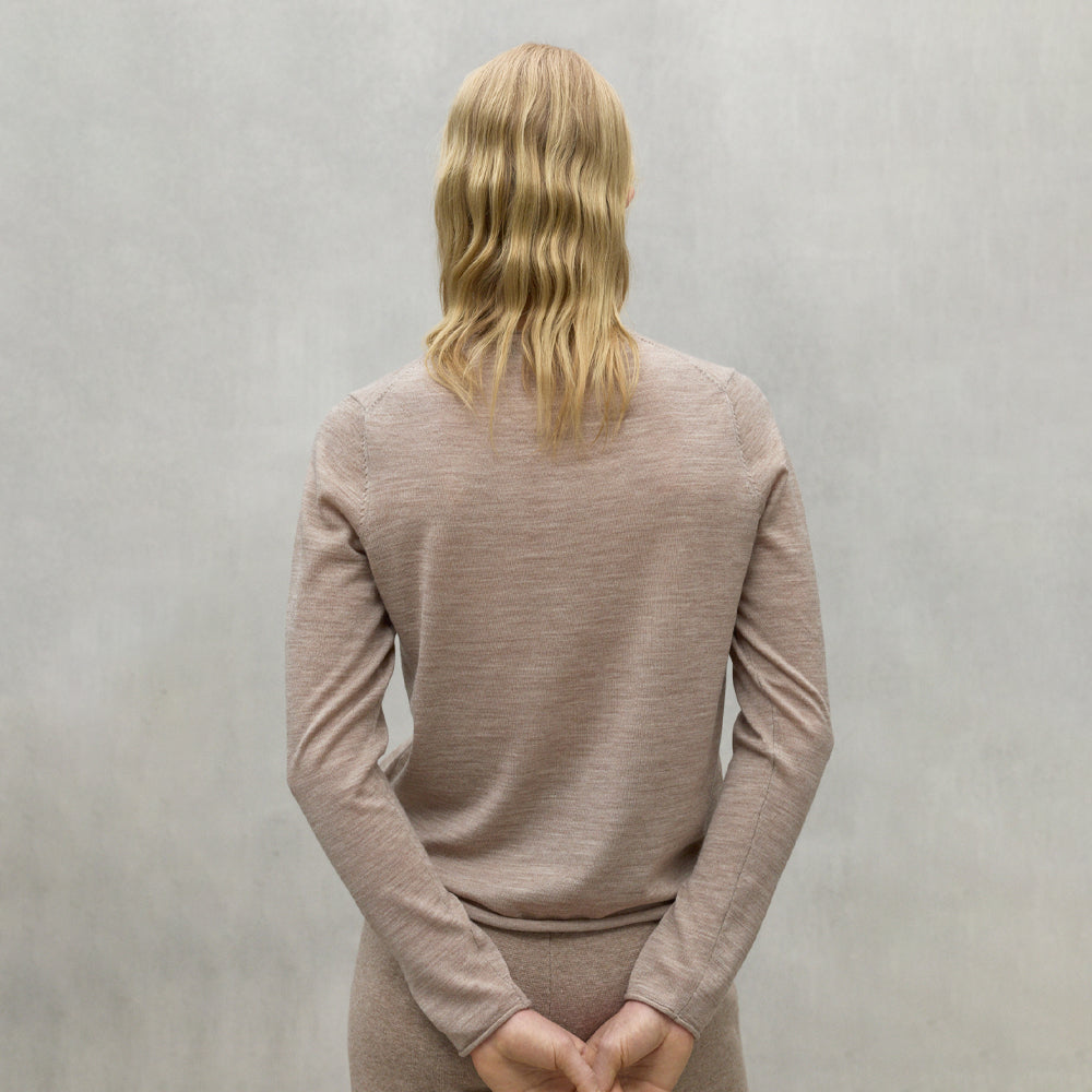 ECOALF DARK SAND MELANGE MILO SWEATER FOR WOMEN