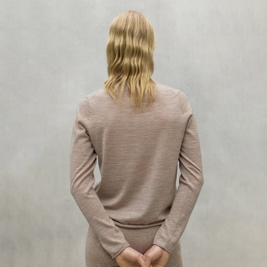 ECOALF DARK SAND MELANGE MILO SWEATER FOR WOMEN