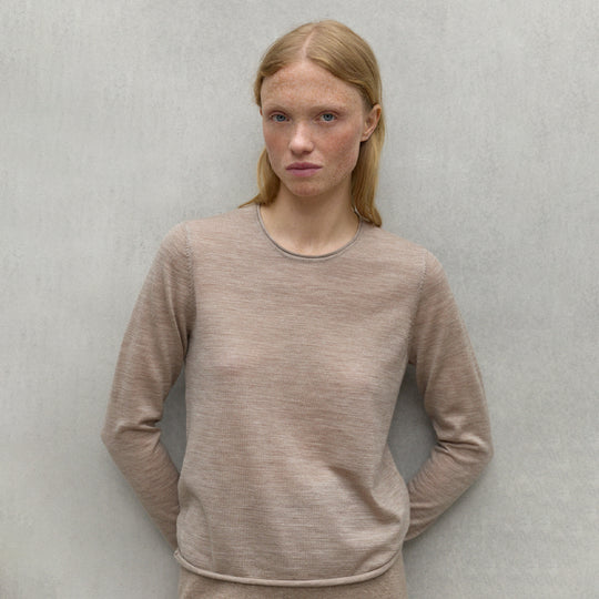 ECOALF DARK SAND MELANGE MILO SWEATER FOR WOMEN