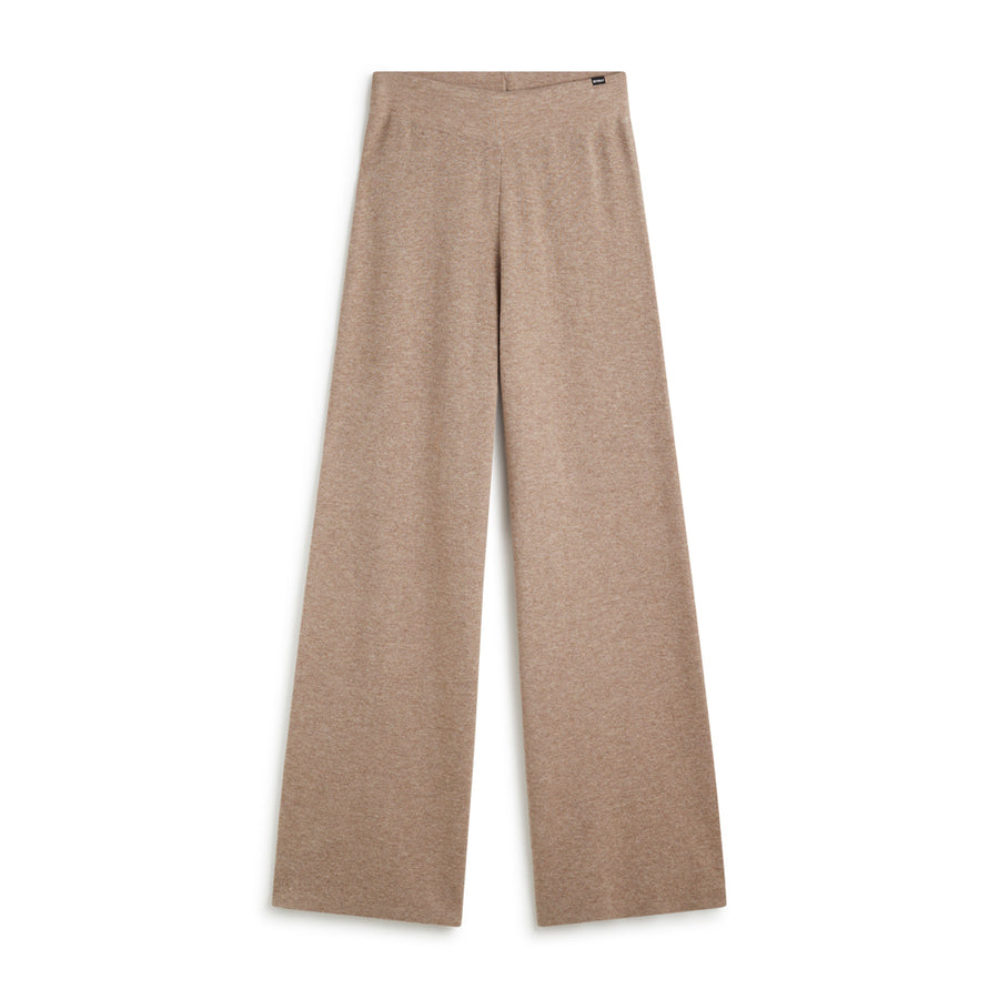 ECOALF DARK SAND MELANGE CABRI TROUSERS FOR WOMEN