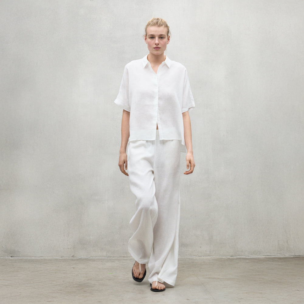 ECOALF WHITE MOSSI PANTS FOR WOMEN