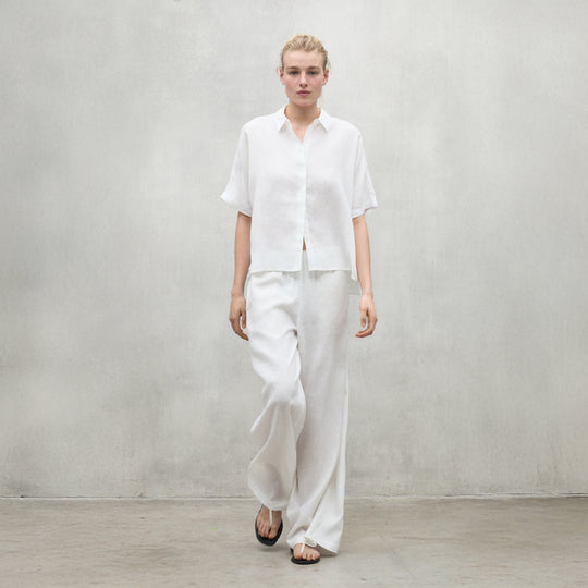 ECOALF WHITE MOSSI PANTS FOR WOMEN