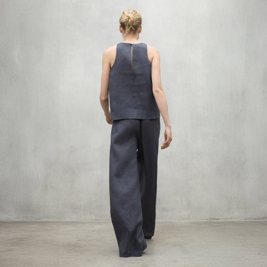 ECOALF DARK GREY MOSSI PANTS FOR WOMEN