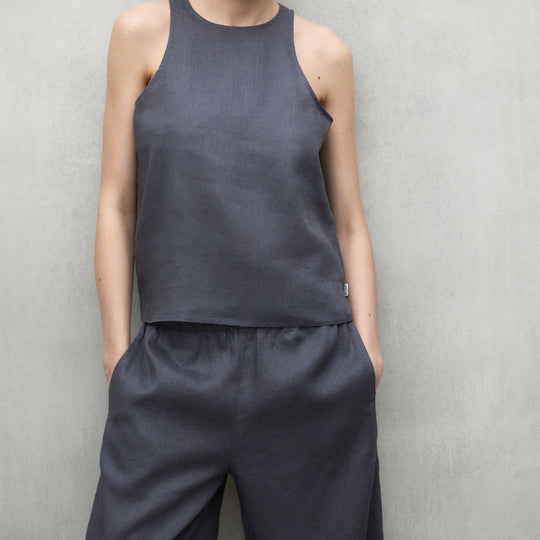 ECOALF DARK GREY MOSSI PANTS FOR WOMEN