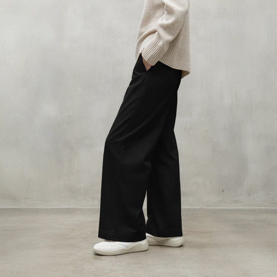 ECOALF BLACK VALLS TROUSERS FOR WOMEN - MYHOLDAL LEBANON