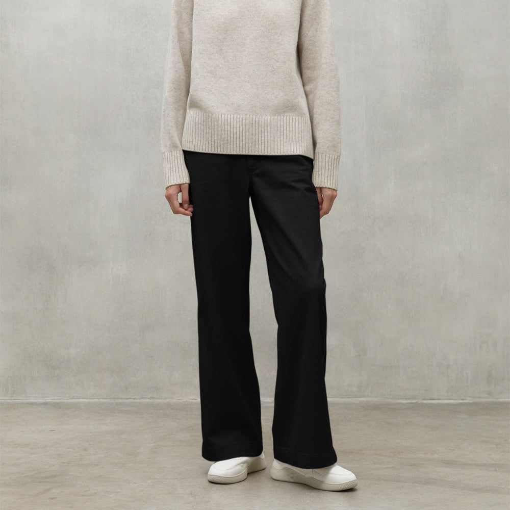 ECOALF BLACK VALLS TROUSERS FOR WOMEN - MYHOLDAL LEBANON