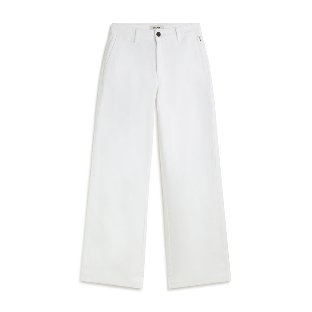 ECOALF WHITE VALLS PANTS FOR WOMEN