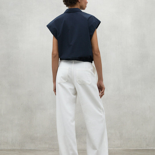ECOALF WHITE VALLS PANTS FOR WOMEN