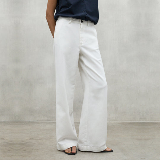 ECOALF WHITE VALLS PANTS FOR WOMEN