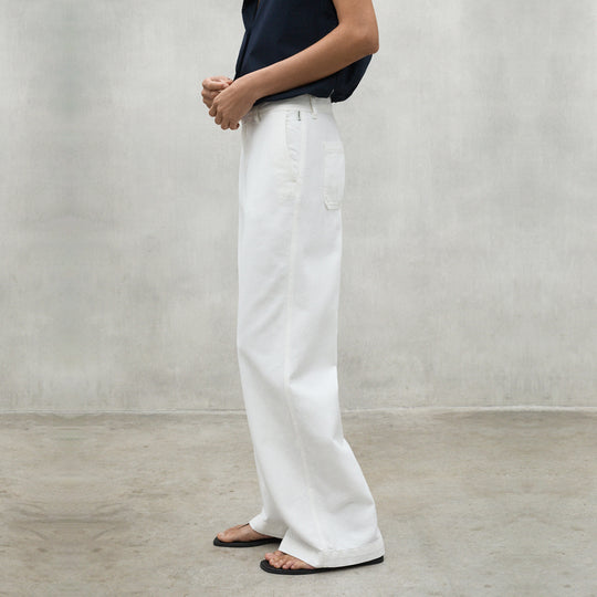ECOALF WHITE VALLS PANTS FOR WOMEN