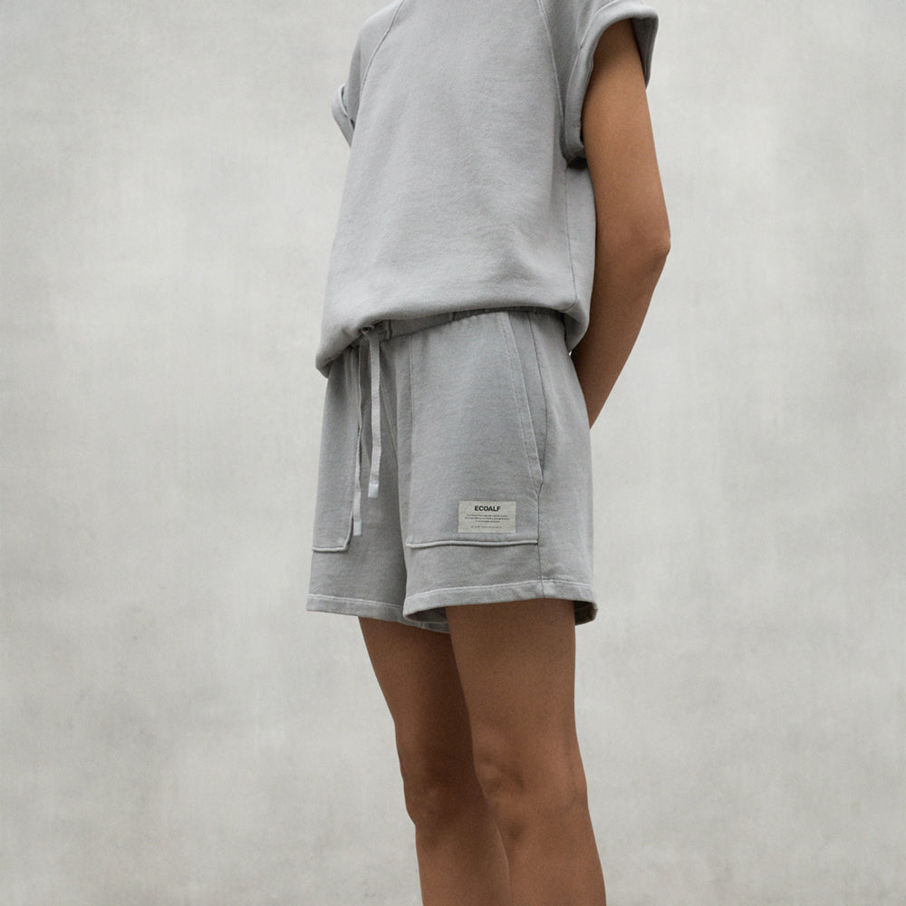 ECOALF LIGHT GREY NESS SHORTS FOR WOMEN