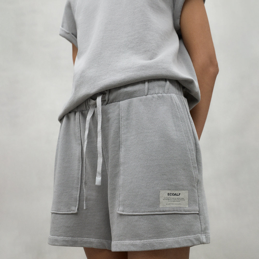 ECOALF LIGHT GREY NESS SHORTS FOR WOMEN
