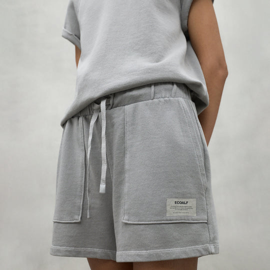 ECOALF LIGHT GREY NESS SHORTS FOR WOMEN