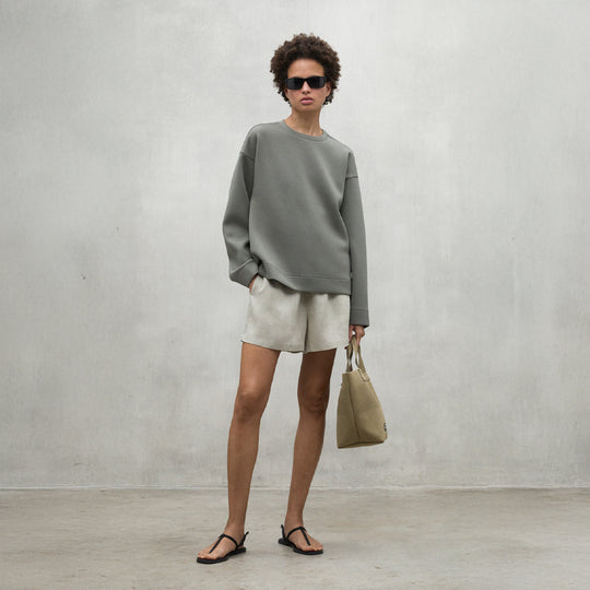 ECOALF MISTY BEIGE YERA LINEN SHORTS FOR WOMEN