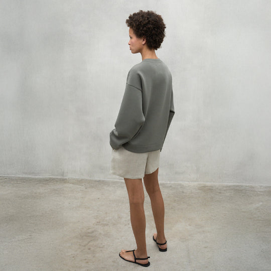 ECOALF MISTY BEIGE YERA LINEN SHORTS FOR WOMEN