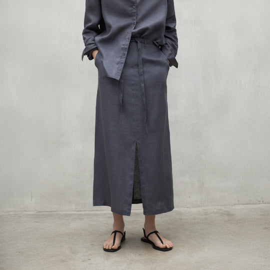 ECOALF DARK GREY LARA SKIRT FOR WOMEN