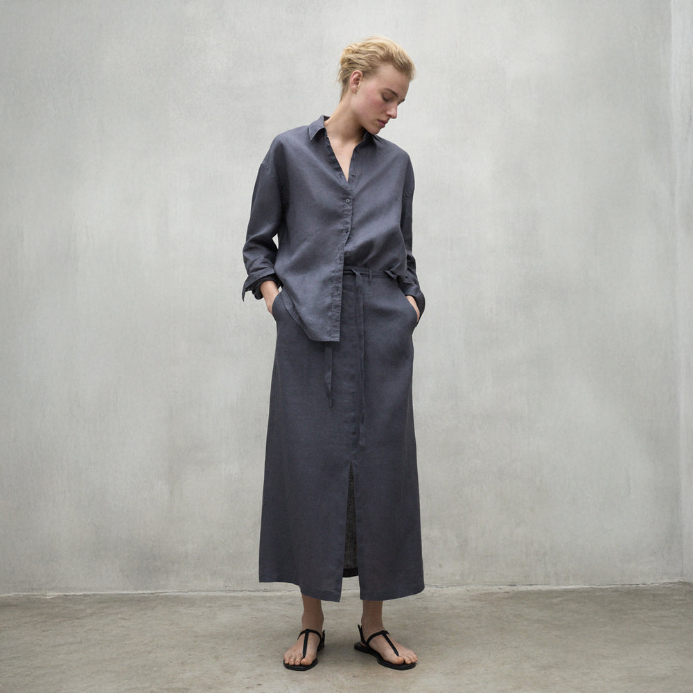 ECOALF DARK GREY LARA SKIRT FOR WOMEN