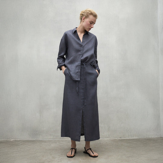 ECOALF DARK GREY LARA SKIRT FOR WOMEN