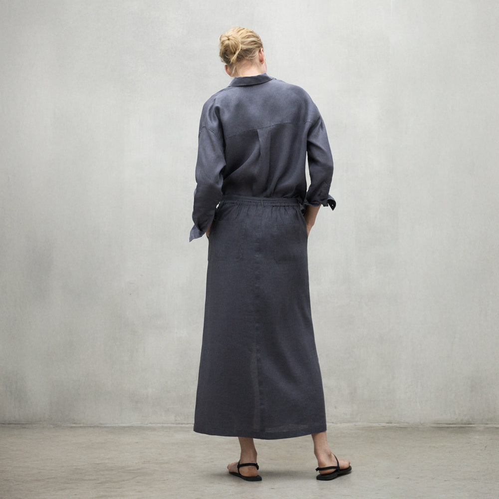 ECOALF DARK GREY LARA SKIRT FOR WOMEN