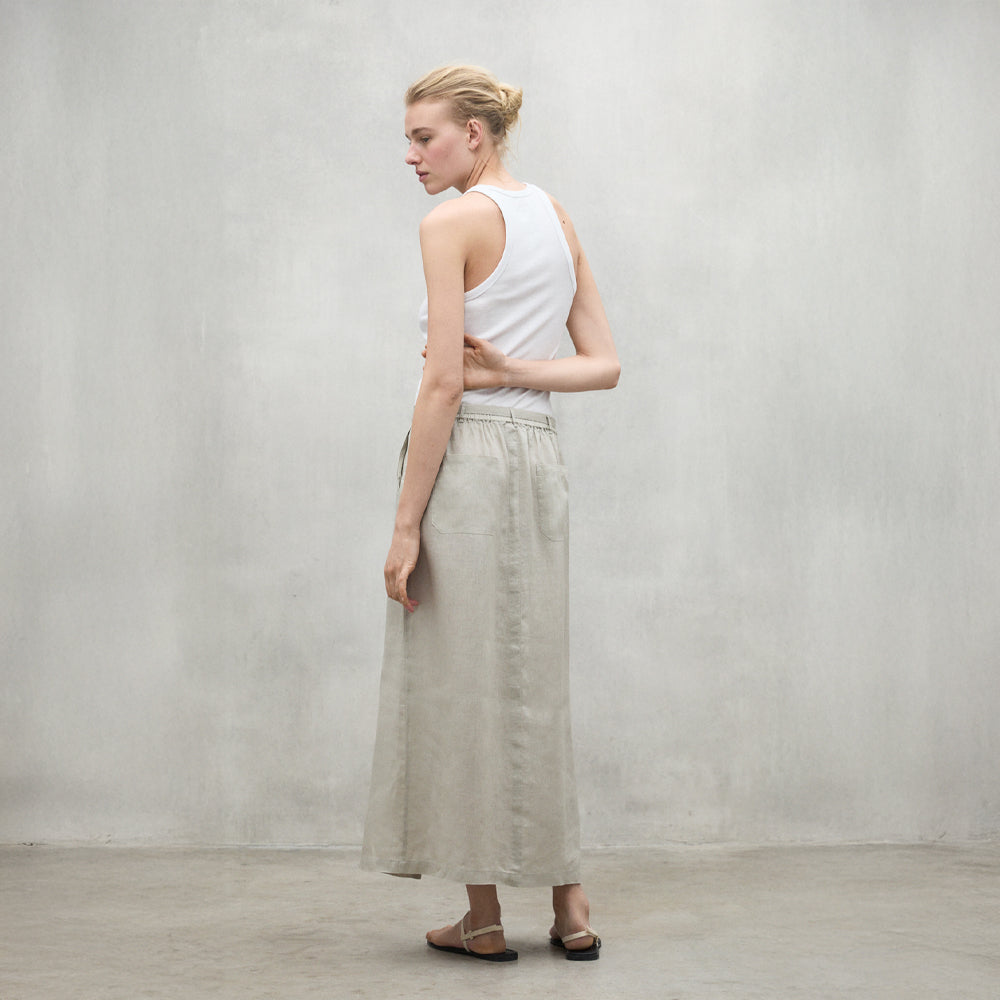 ECOALF MISTY BEIGE LARA SKIRT FOR WOMEN