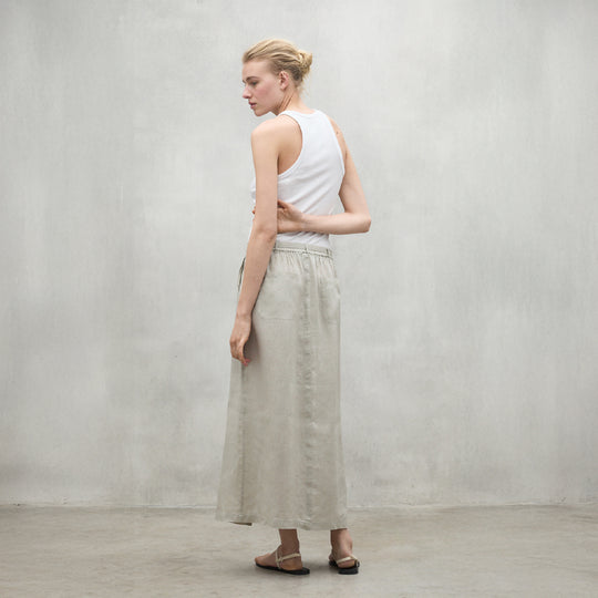 ECOALF MISTY BEIGE LARA SKIRT FOR WOMEN