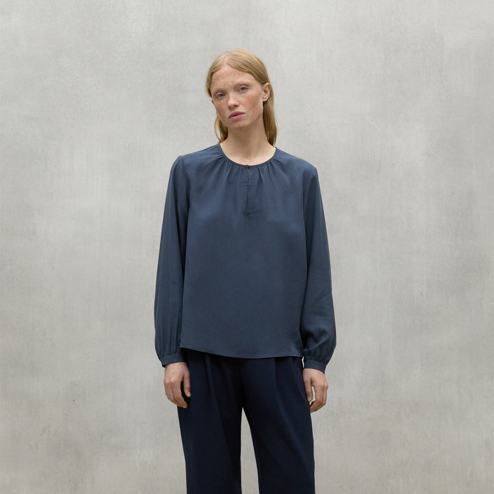 ECOALF DARK BLUE ALMA SHIRT FOR WOMEN