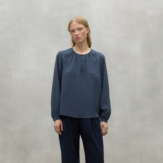 ECOALF DARK BLUE ALMA SHIRT FOR WOMEN