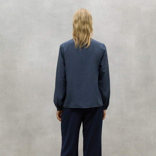 ECOALF DARK BLUE ALMA SHIRT FOR WOMEN