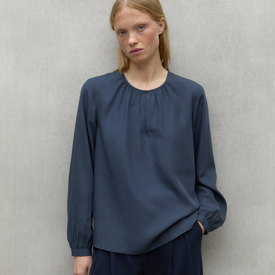 ECOALF DARK BLUE ALMA SHIRT FOR WOMEN