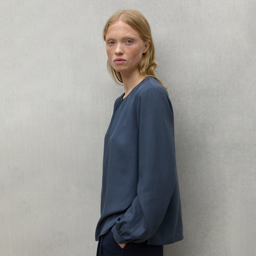 ECOALF DARK BLUE ALMA SHIRT FOR WOMEN