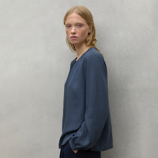 ECOALF DARK BLUE ALMA SHIRT FOR WOMEN