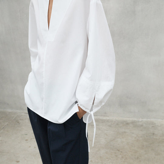 ECOALF WHITE JENA SHIRT FOR WOMEN