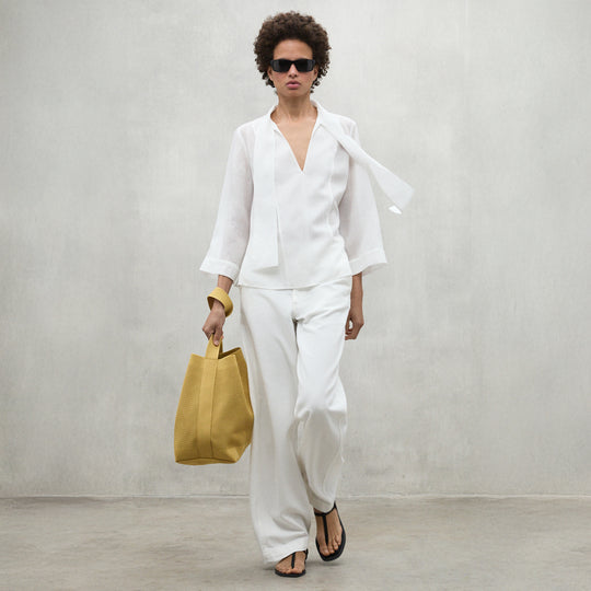 ECOALF WHITE LUCI SHIRT FOR WOMEN