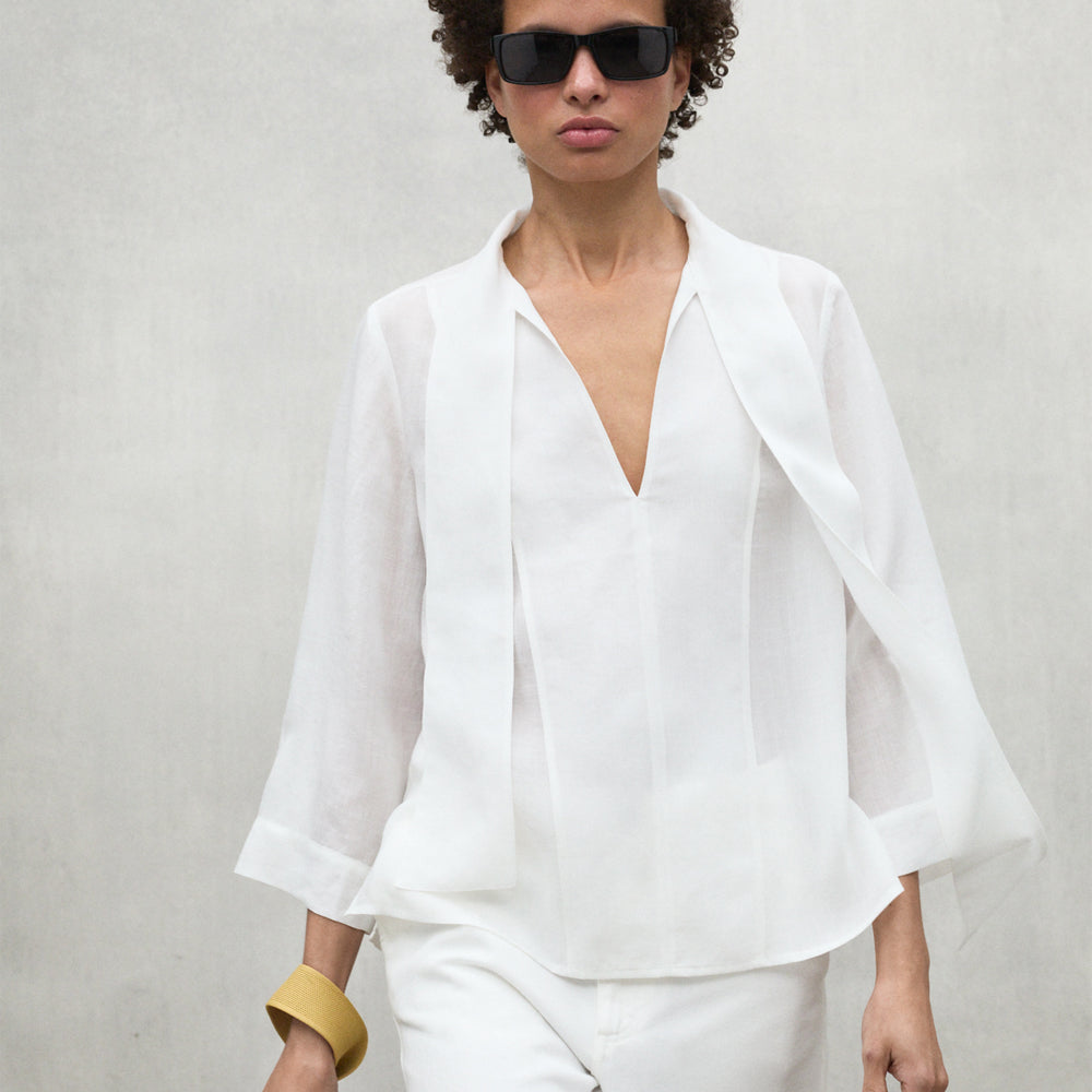 ECOALF WHITE LUCI SHIRT FOR WOMEN