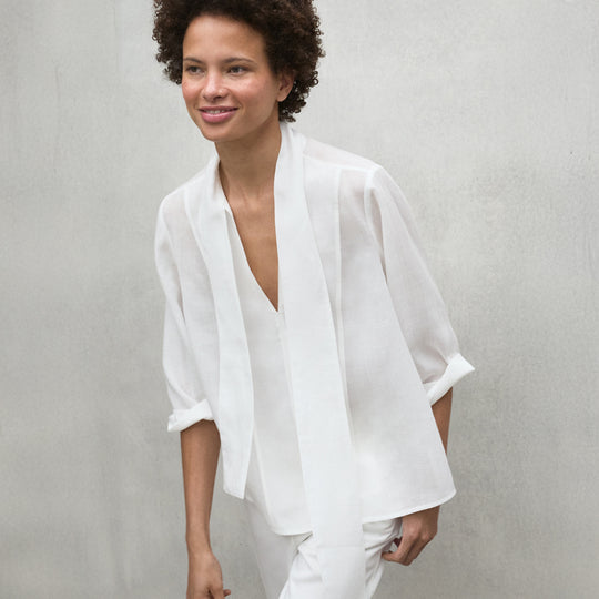 ECOALF WHITE LUCI SHIRT FOR WOMEN