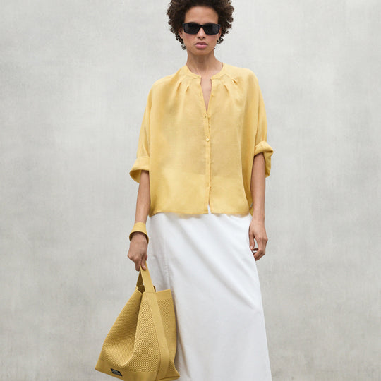 ECOALF MUSTARD TAMARA SHIRT FOR WOMEN
