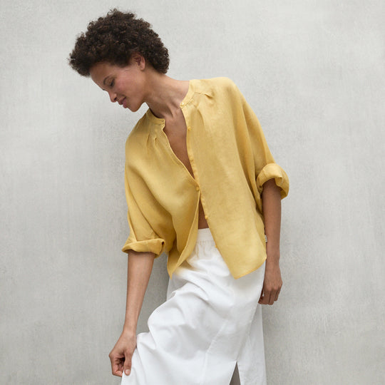ECOALF MUSTARD TAMARA SHIRT FOR WOMEN