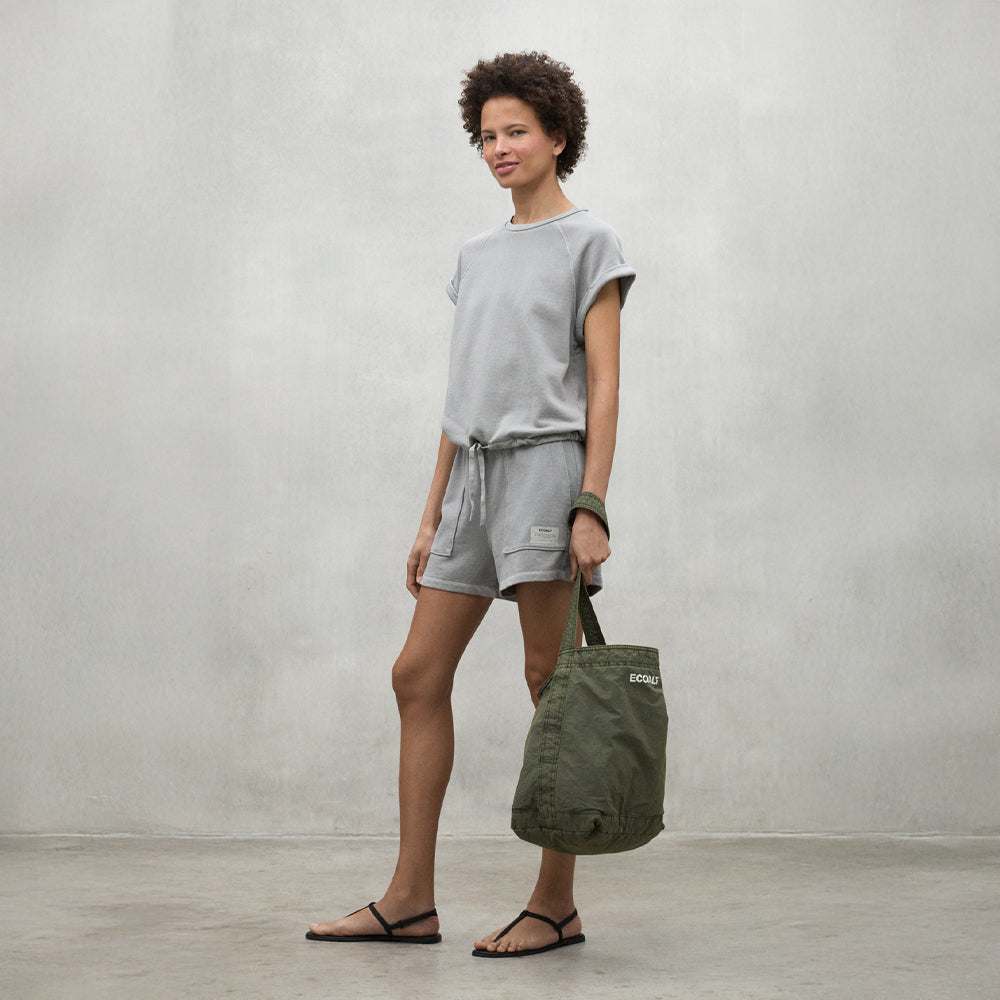 ECOALF LIGHT GREY REINE SWEAT T-SHIRT FOR WOMEN