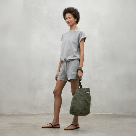 ECOALF LIGHT GREY REINE SWEAT T-SHIRT FOR WOMEN