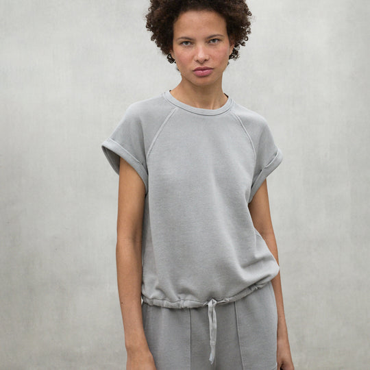 ECOALF LIGHT GREY REINE SWEAT T-SHIRT FOR WOMEN