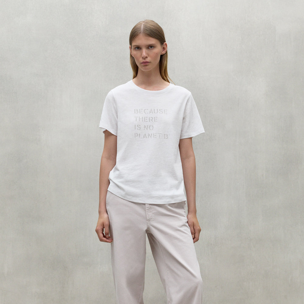 ECOALF WHITE AMBEL T-SHIRT FOR WOMEN