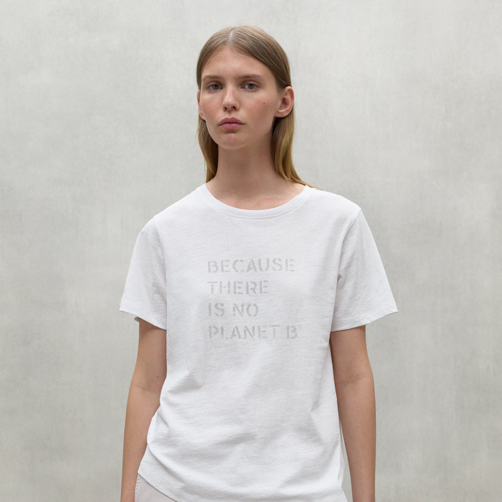 ECOALF WHITE AMBEL T-SHIRT FOR WOMEN
