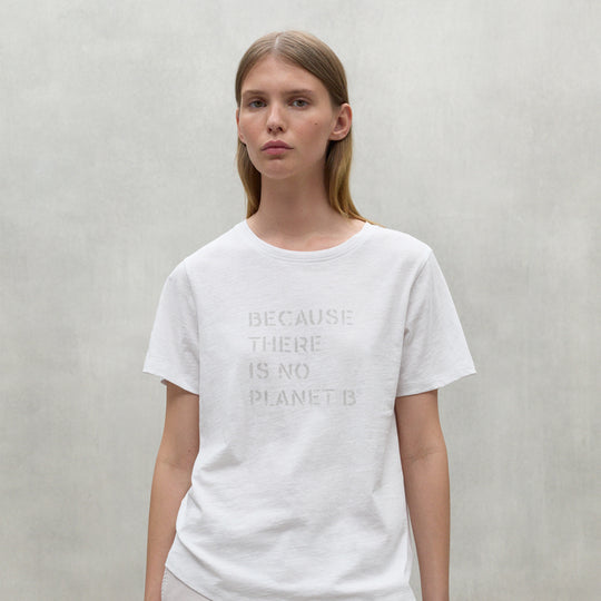 ECOALF WHITE AMBEL T-SHIRT FOR WOMEN