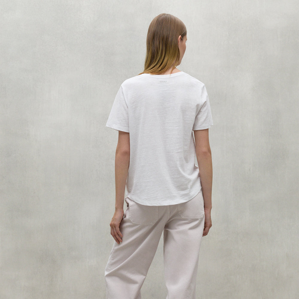 ECOALF WHITE AMBEL T-SHIRT FOR WOMEN