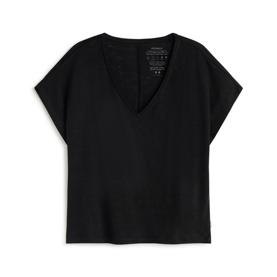 ECOALF BLACK ARENDAL T-SHIRT FOR WOMEN