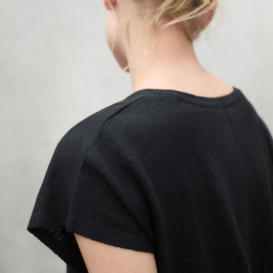 ECOALF BLACK ARENDAL T-SHIRT FOR WOMEN